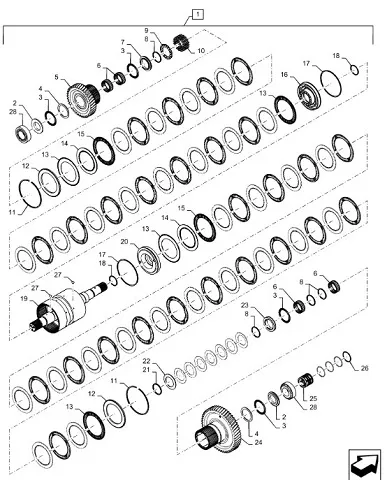87350363 - Вал 5й голый 8,5С КПП T9T9./St.
